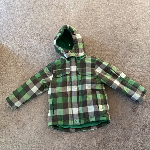Mini Boden Kids Jacket 5-6 Green All Weather Force Lined Waterproof Snow Anorak - Picture 13 of 13